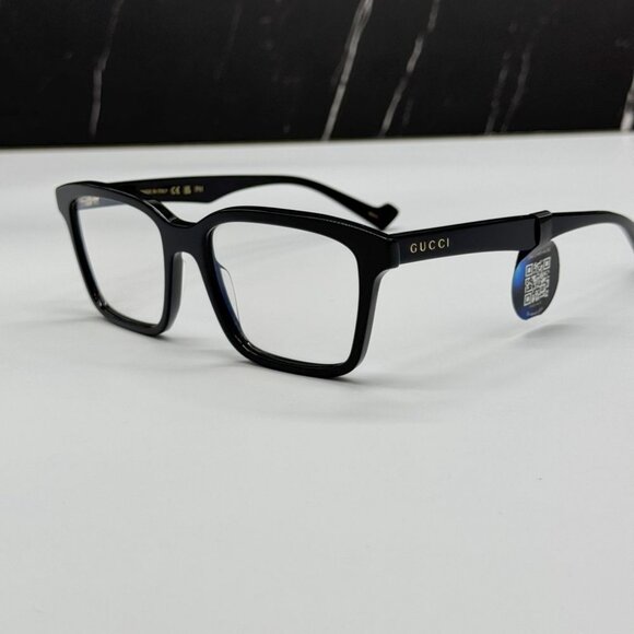 NEW GUCCI GG0964S 001 EYEGLASSES MEN BLACK SQUARE EYEWEAR - Picture 6 of 10